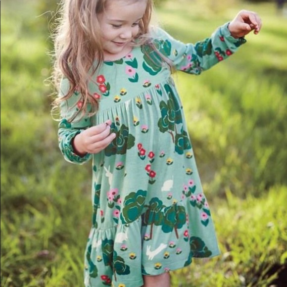 MiniBoden Bunny in the Meadow dress size 11-12 - Picture 2 of 2